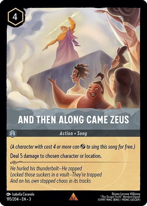 And Then Along Came Zeus (195/204) [Into the Inklands] Lorcana Single Disney    | Red Claw Gaming