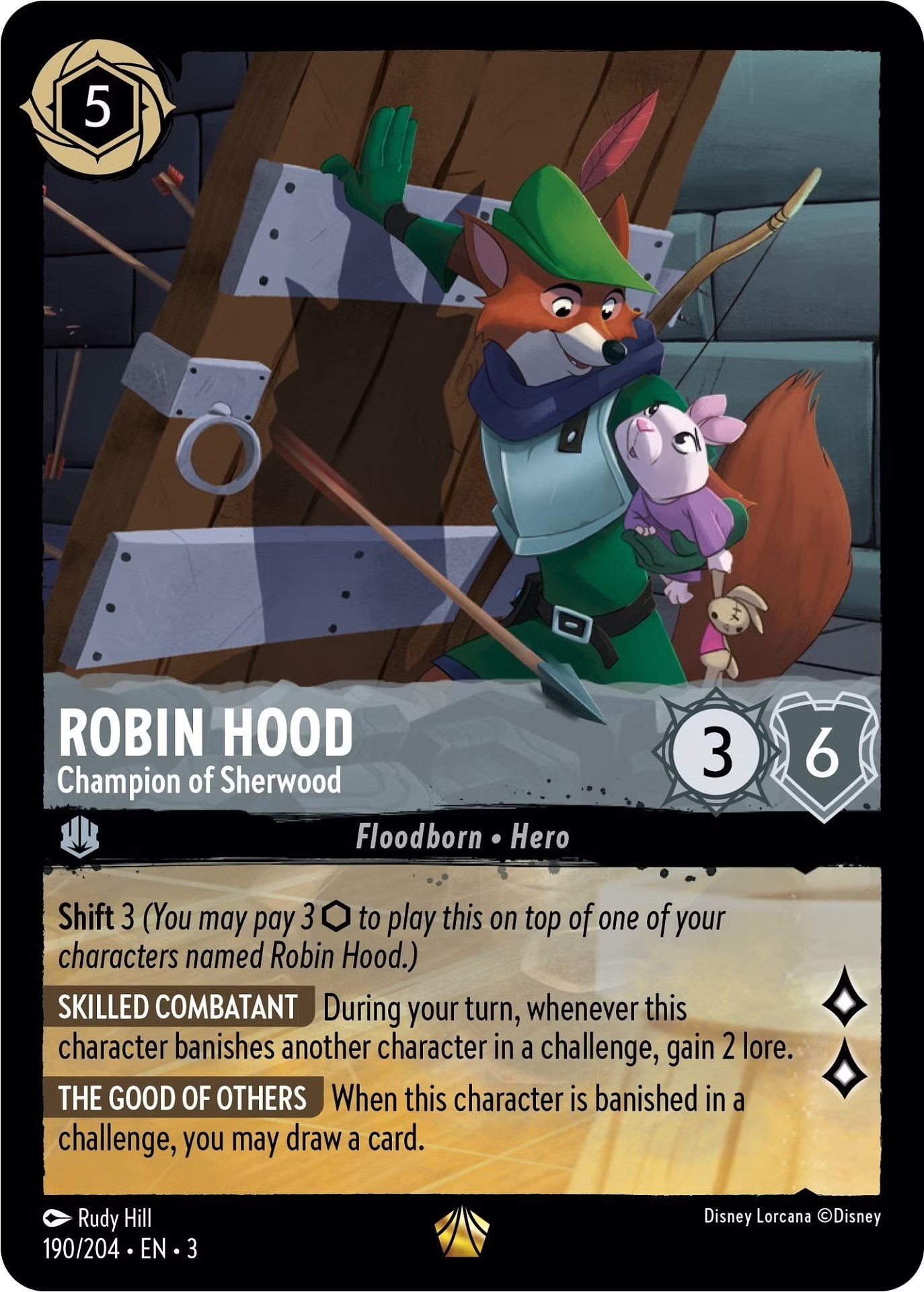 Robin Hood - Champion of Sherwood (190/204) [Into the Inklands] Lorcana Single Disney    | Red Claw Gaming