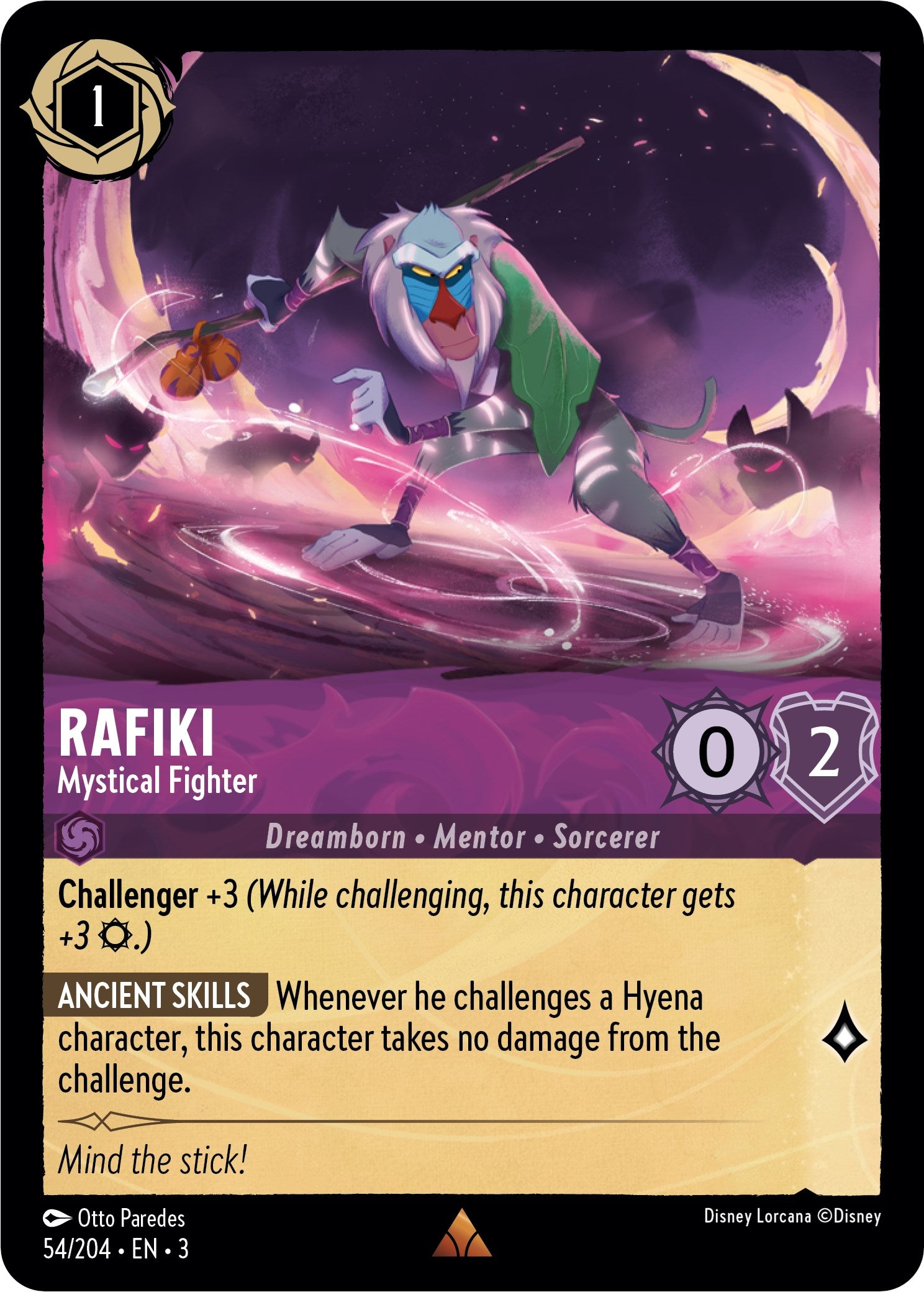 Rafiki - Mystical Fighter (54//204) [Into the Inklands] Lorcana Single Disney    | Red Claw Gaming