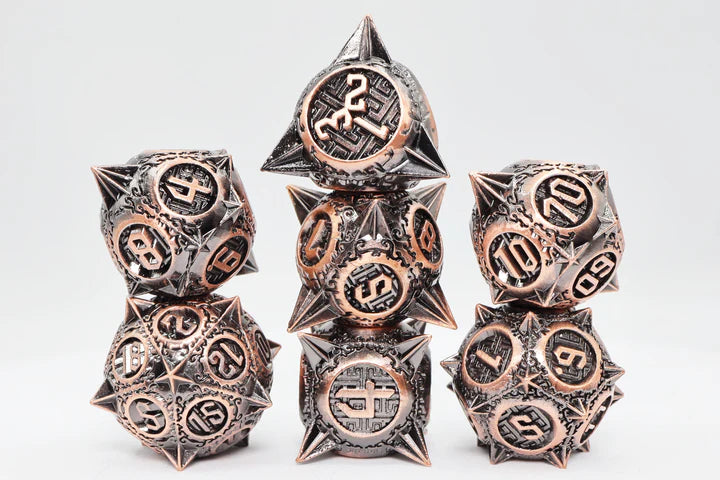 METEOR STORM: COPPER ASTEROID - METAL RPG DICE SET Dice & Counters Foam Brain Games    | Red Claw Gaming