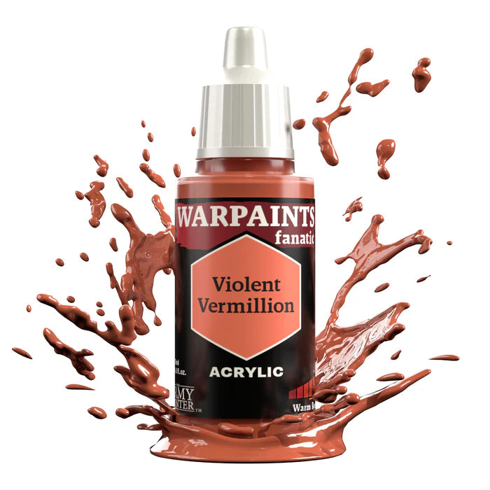 WARPAINTS: FANATIC ACRYLIC VIOLENT VERMILION Paint Army Painter    | Red Claw Gaming