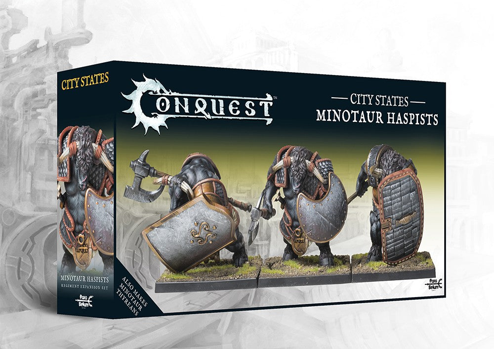 CONQUEST: CITY STATES MINOTAUR HASPISTS Miniatures Universal DIstribution    | Red Claw Gaming