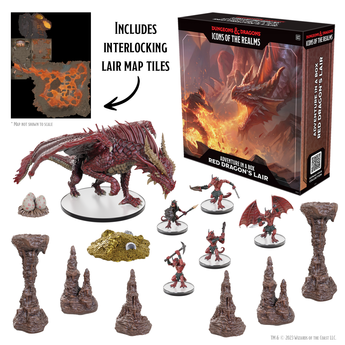 Dungeons & Dragons - Icons of the Realms Adventure in A Box - Red Dragon's Lair Board Game Wizkids Games    | Red Claw Gaming