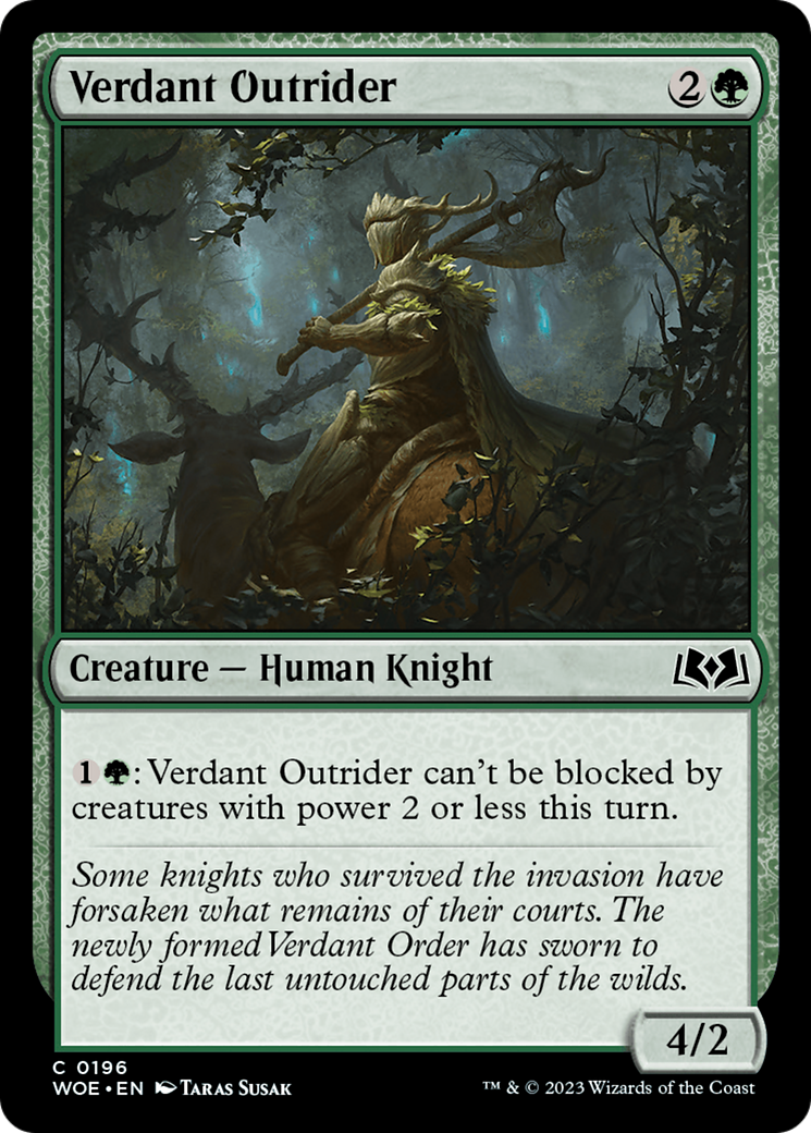 Verdant Outrider [Wilds of Eldraine] MTG Single Magic: The Gathering    | Red Claw Gaming