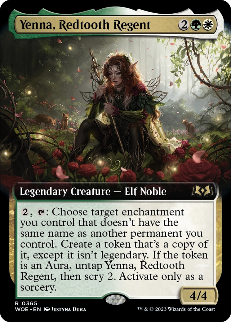 Yenna, Redtooth Regent (Extended Art) [Wilds of Eldraine] MTG Single Magic: The Gathering    | Red Claw Gaming