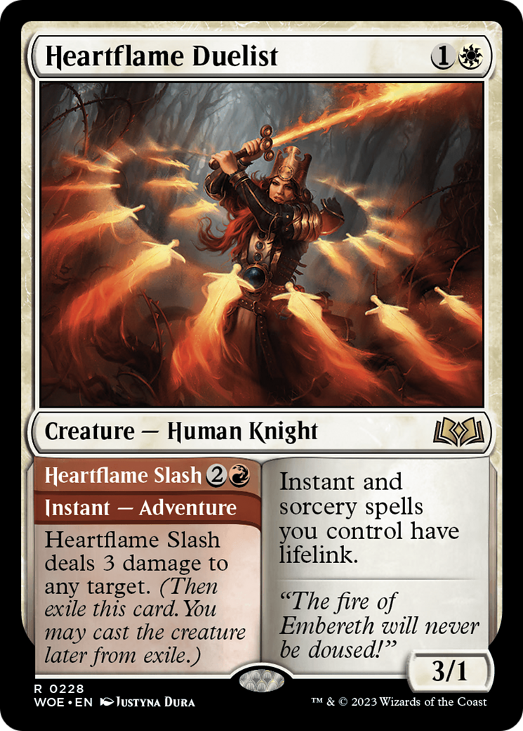 Heartflame Duelist // Heartflame Slash [Wilds of Eldraine] MTG Single Magic: The Gathering    | Red Claw Gaming