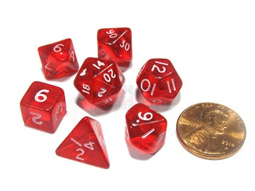 Mini 7-Die Set Dice Kaplow Black\Red   | Red Claw Gaming