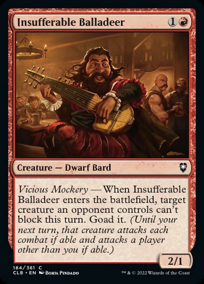 Insufferable Balladeer [Commander Legends: Battle for Baldur's Gate] MTG Single Magic: The Gathering    | Red Claw Gaming