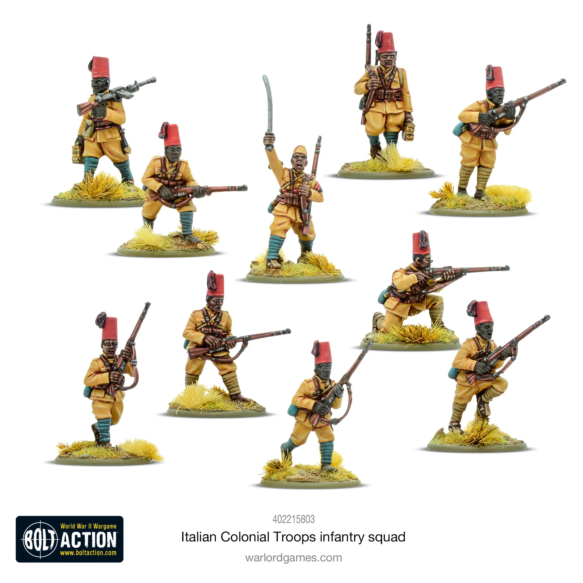 Italian Colonial Troops Infantry Squad Italian Warlord Games    | Red Claw Gaming