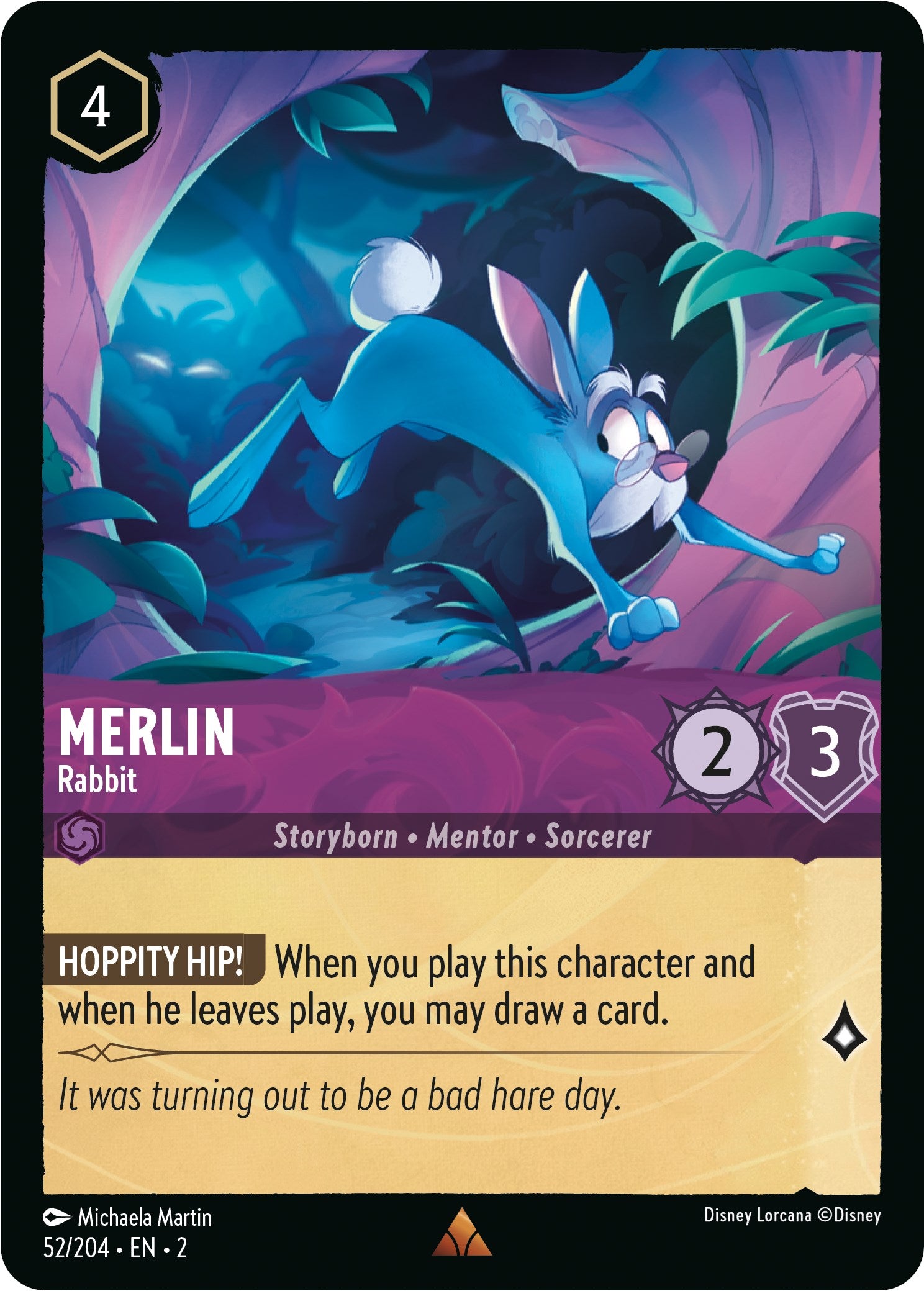 Merlin - Rabbit (52/204) [Rise of the Floodborn] Lorcana Single Disney    | Red Claw Gaming