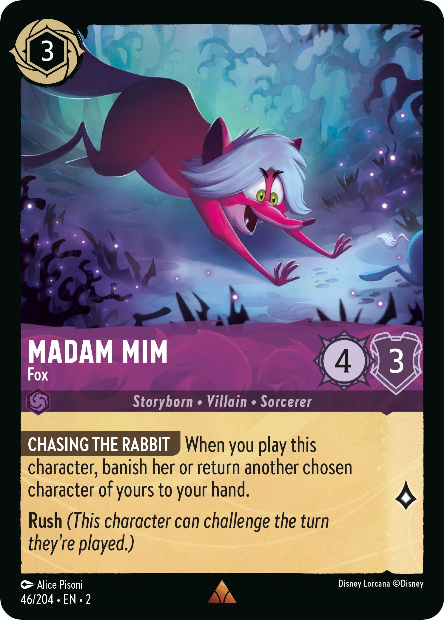 Madam Mim - Fox (46/204) [Rise of the Floodborn] Lorcana Single Disney    | Red Claw Gaming