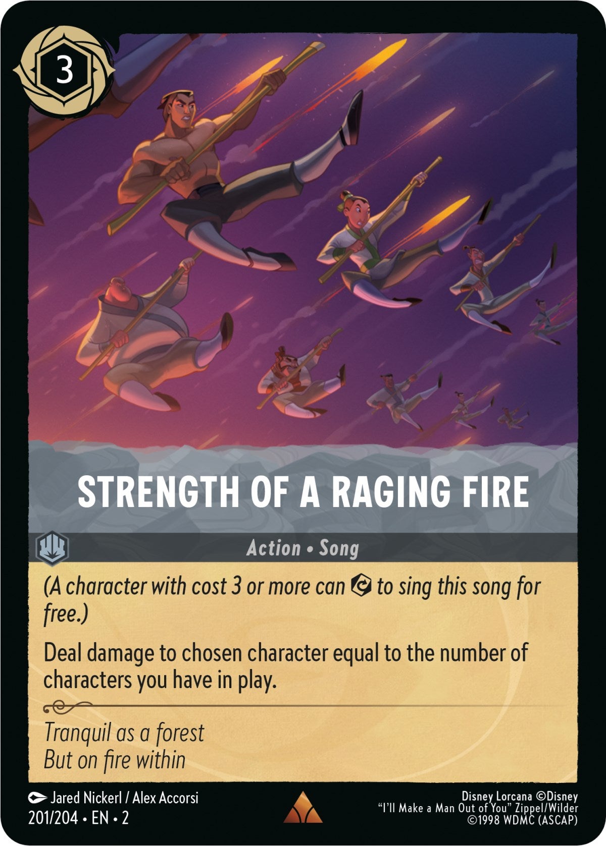 Strength of a Raging Fire (201/204) [Rise of the Floodborn] Lorcana Single Disney    | Red Claw Gaming