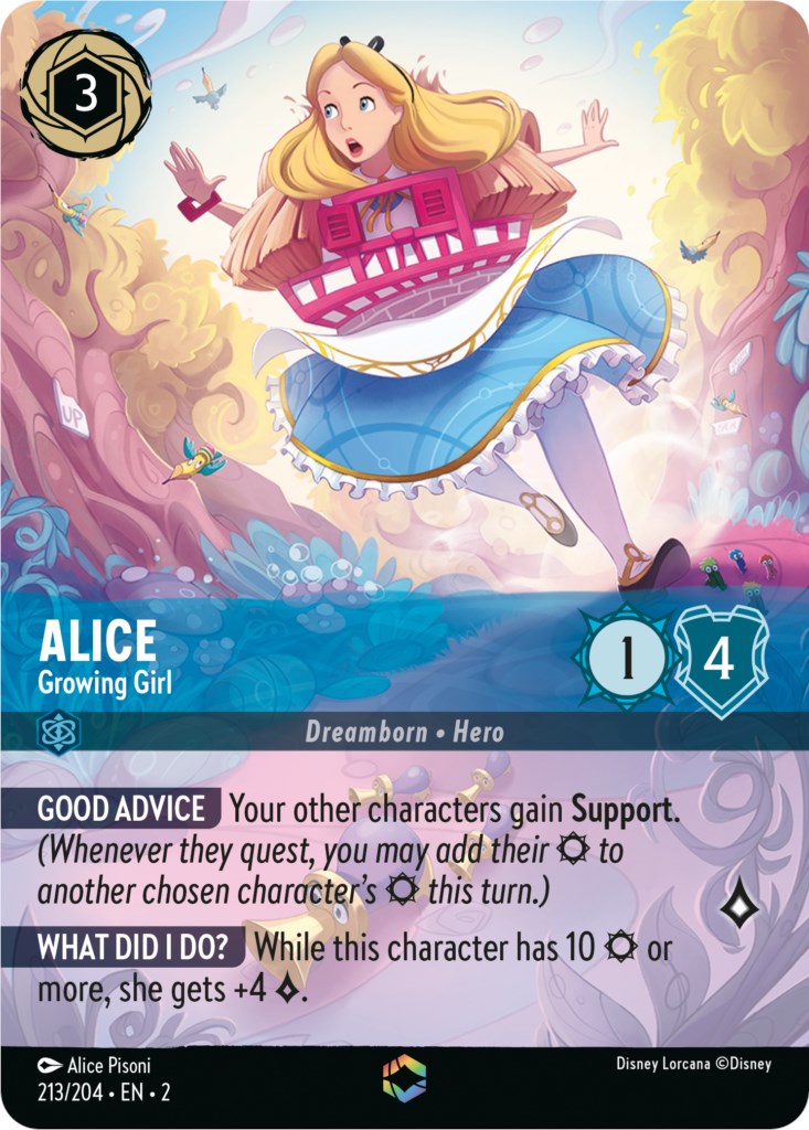 Alice - Growing Girl (Alternate Art) (213/204) [Rise of the Floodborn] Lorcana Single Disney    | Red Claw Gaming