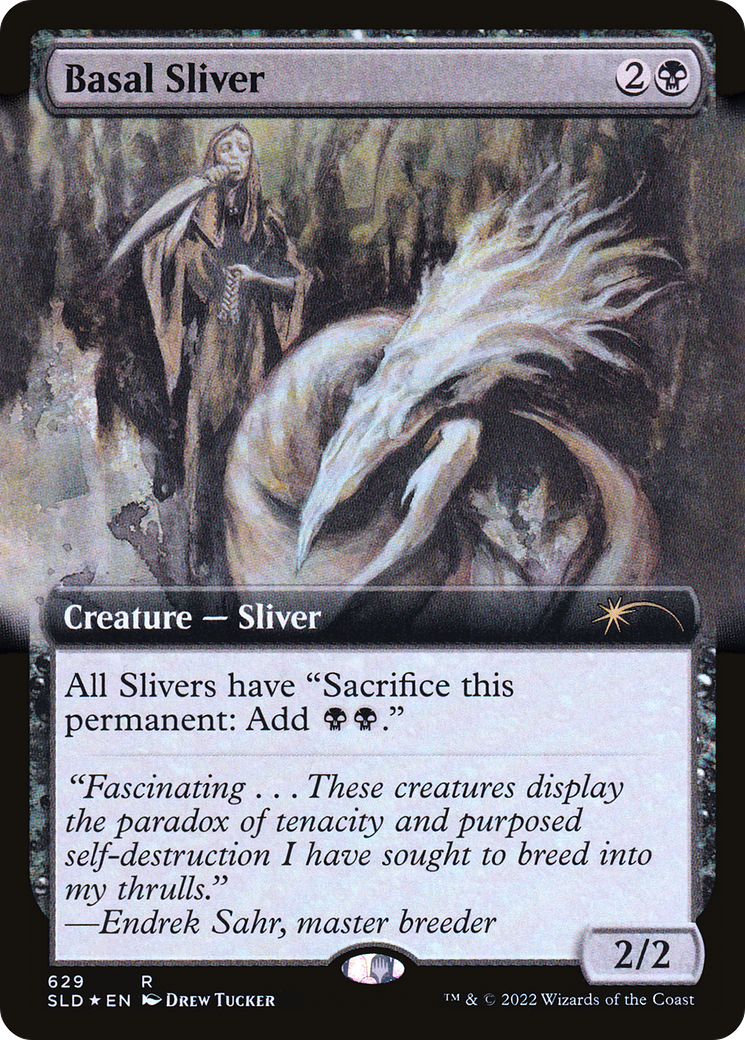 Basal Sliver (Extended Art) [Secret Lair Drop Promos] MTG Single Magic: The Gathering    | Red Claw Gaming