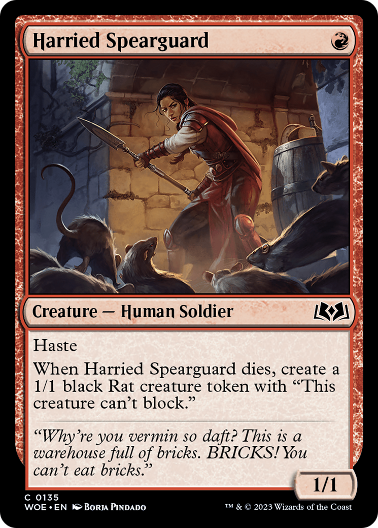 Harried Spearguard [Wilds of Eldraine] MTG Single Magic: The Gathering    | Red Claw Gaming