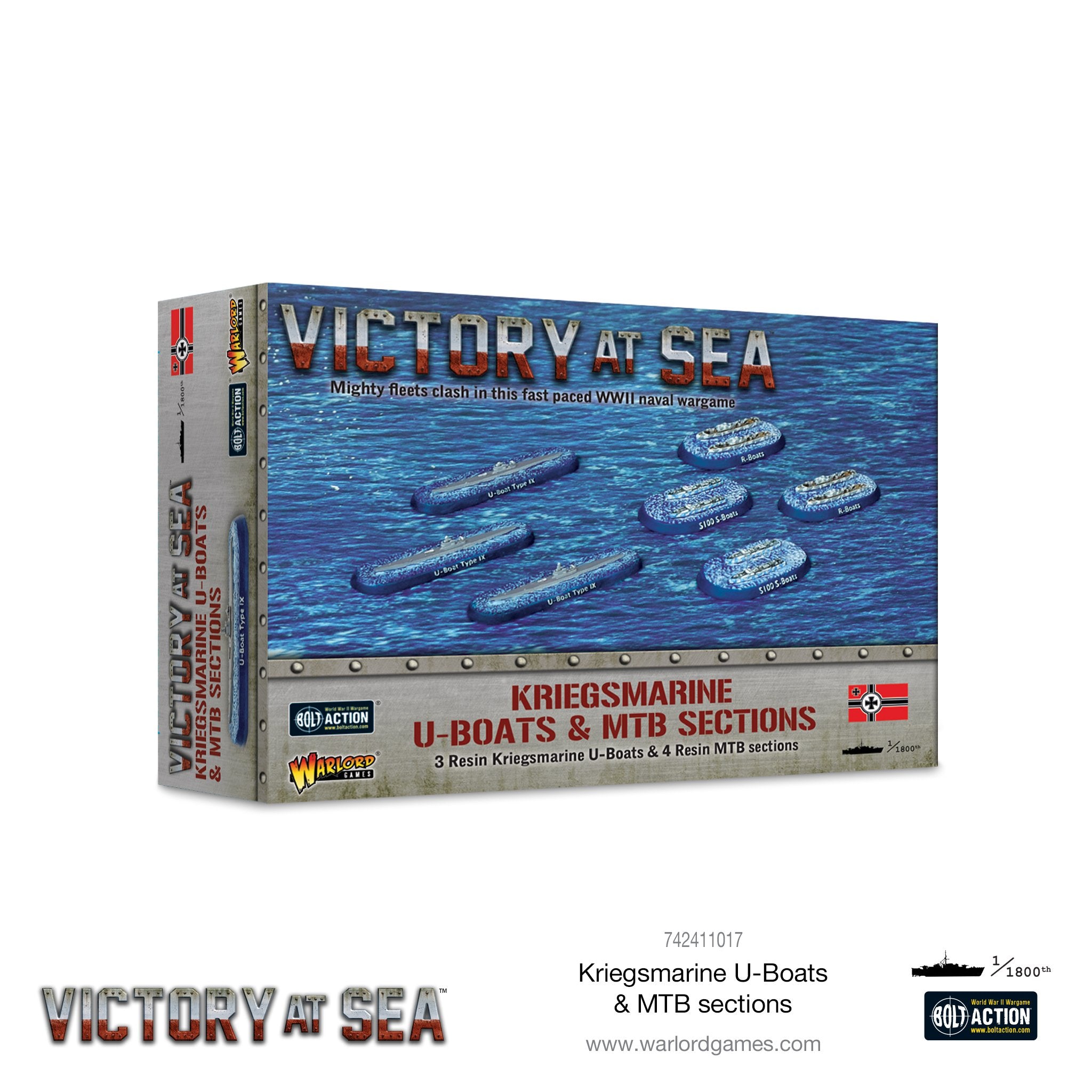 Victory at Sea - Kriegsmarine U-Boats & MTB sections Victory at Sea Warlord Games    | Red Claw Gaming