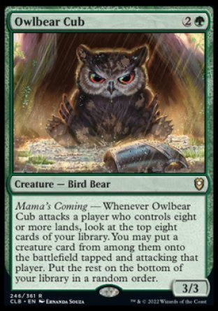 Owlbear Cub [Commander Legends: Battle for Baldur's Gate] MTG Single Magic: The Gathering    | Red Claw Gaming