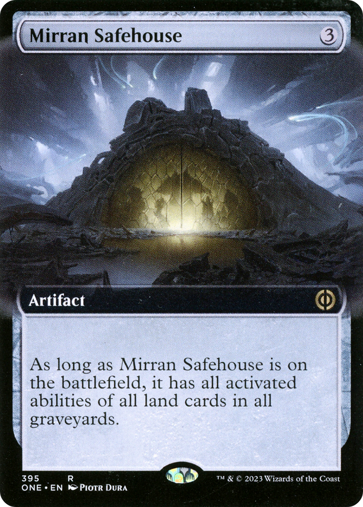 Mirran Safehouse (Extended Art) [Phyrexia: All Will Be One] MTG Single Magic: The Gathering    | Red Claw Gaming