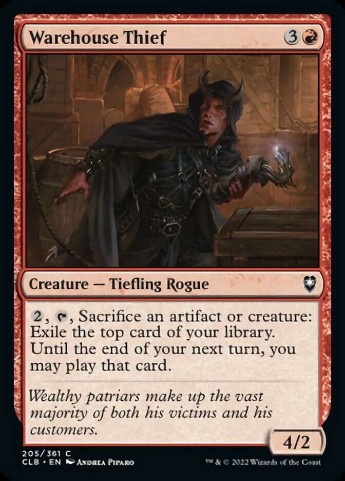 Warehouse Thief [Commander Legends: Battle for Baldur's Gate] MTG Single Magic: The Gathering    | Red Claw Gaming
