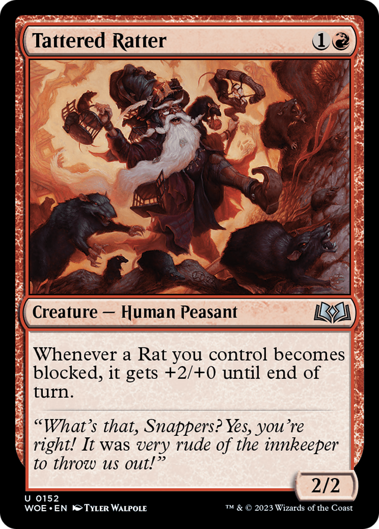 Tattered Ratter [Wilds of Eldraine] MTG Single Magic: The Gathering    | Red Claw Gaming