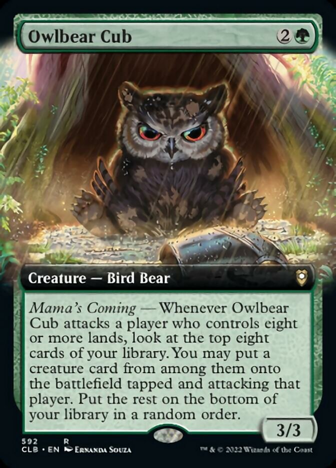 Owlbear Cub (Extended Art) [Commander Legends: Battle for Baldur's Gate] MTG Single Magic: The Gathering    | Red Claw Gaming