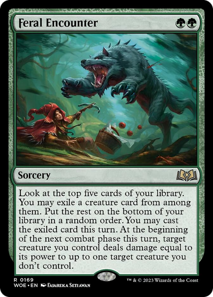 Feral Encounter [Wilds of Eldraine] MTG Single Magic: The Gathering    | Red Claw Gaming