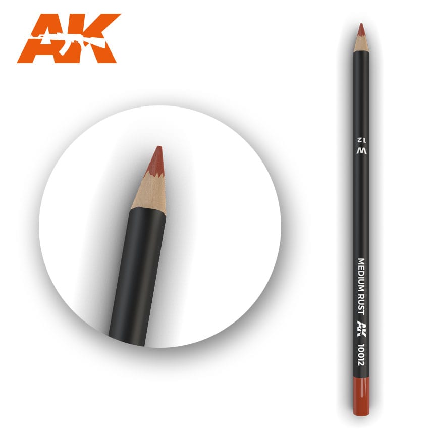 Watercolor Pencil Medium Rust AK10012 Watercolor Pencil AK INTERACTIVE    | Red Claw Gaming