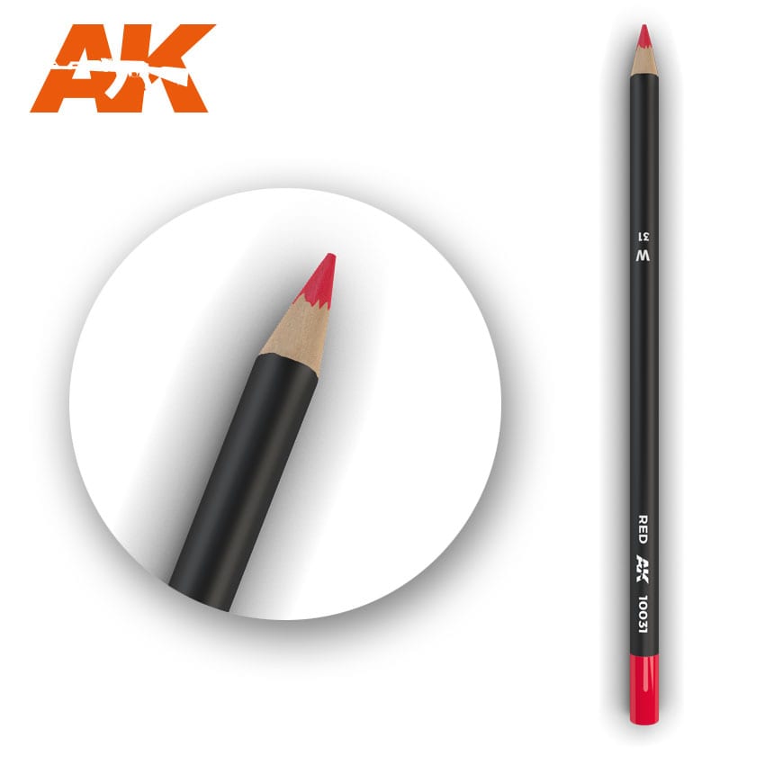 Watercolor Pencil Red AK10031 Watercolor Pencil AK INTERACTIVE    | Red Claw Gaming