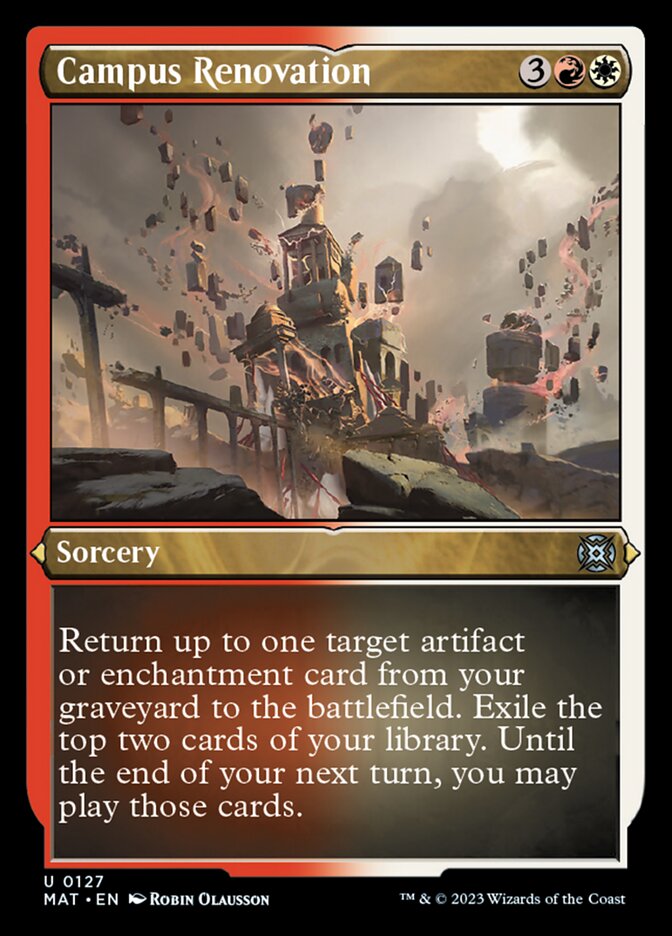 Campus Renovation (Foil Etched) [March of the Machine: The Aftermath] MTG Single Magic: The Gathering    | Red Claw Gaming