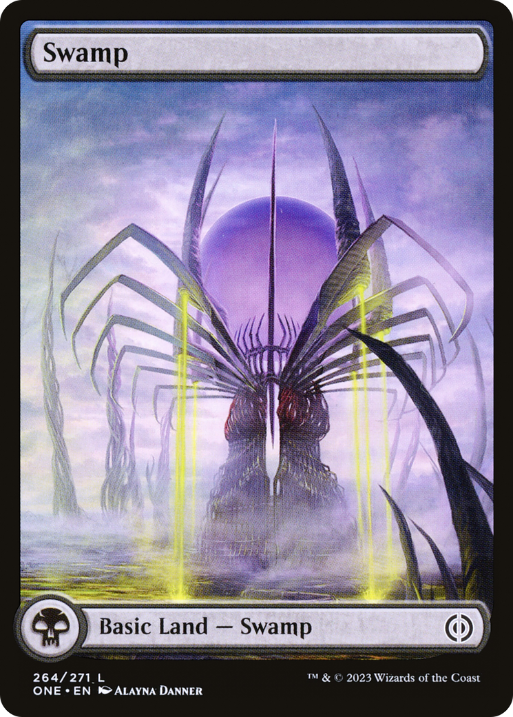 Swamp (264) (Full-Art) [Phyrexia: All Will Be One] MTG Single Magic: The Gathering    | Red Claw Gaming