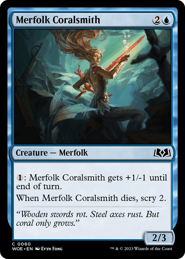 Merfolk Coralsmith [Wilds of Eldraine] MTG Single Magic: The Gathering    | Red Claw Gaming