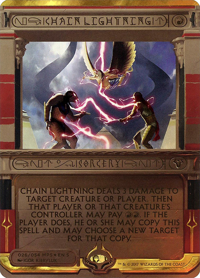 Chain Lightning (Invocation) [Amonkhet Invocations] MTG Single Magic: The Gathering    | Red Claw Gaming