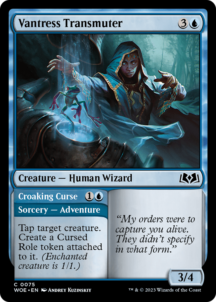 Vantress Transmuter // Croaking Curse [Wilds of Eldraine] MTG Single Magic: The Gathering    | Red Claw Gaming