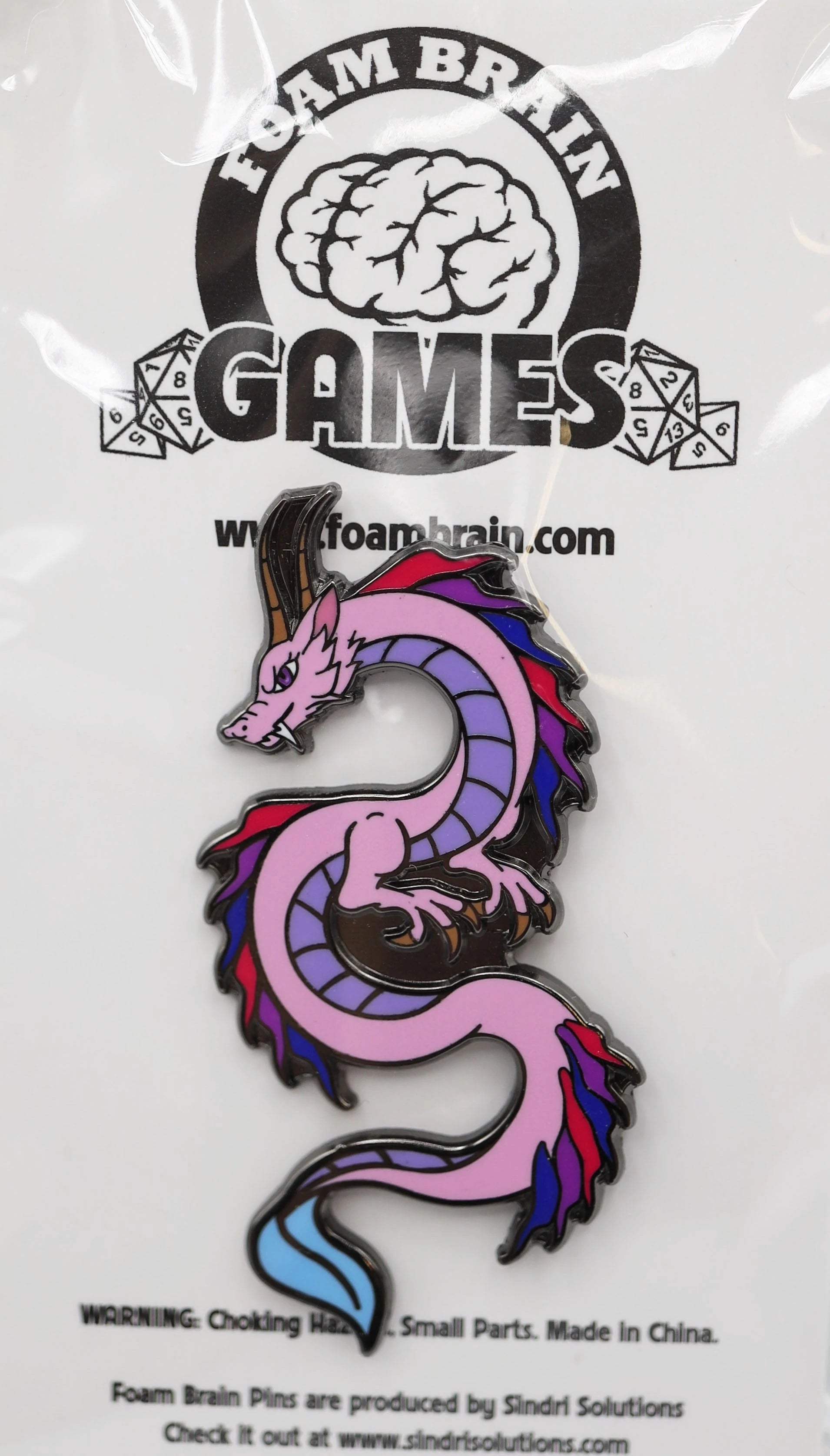 Pride Dragon Pins - Bisexual Pins Foam Brain Games    | Red Claw Gaming