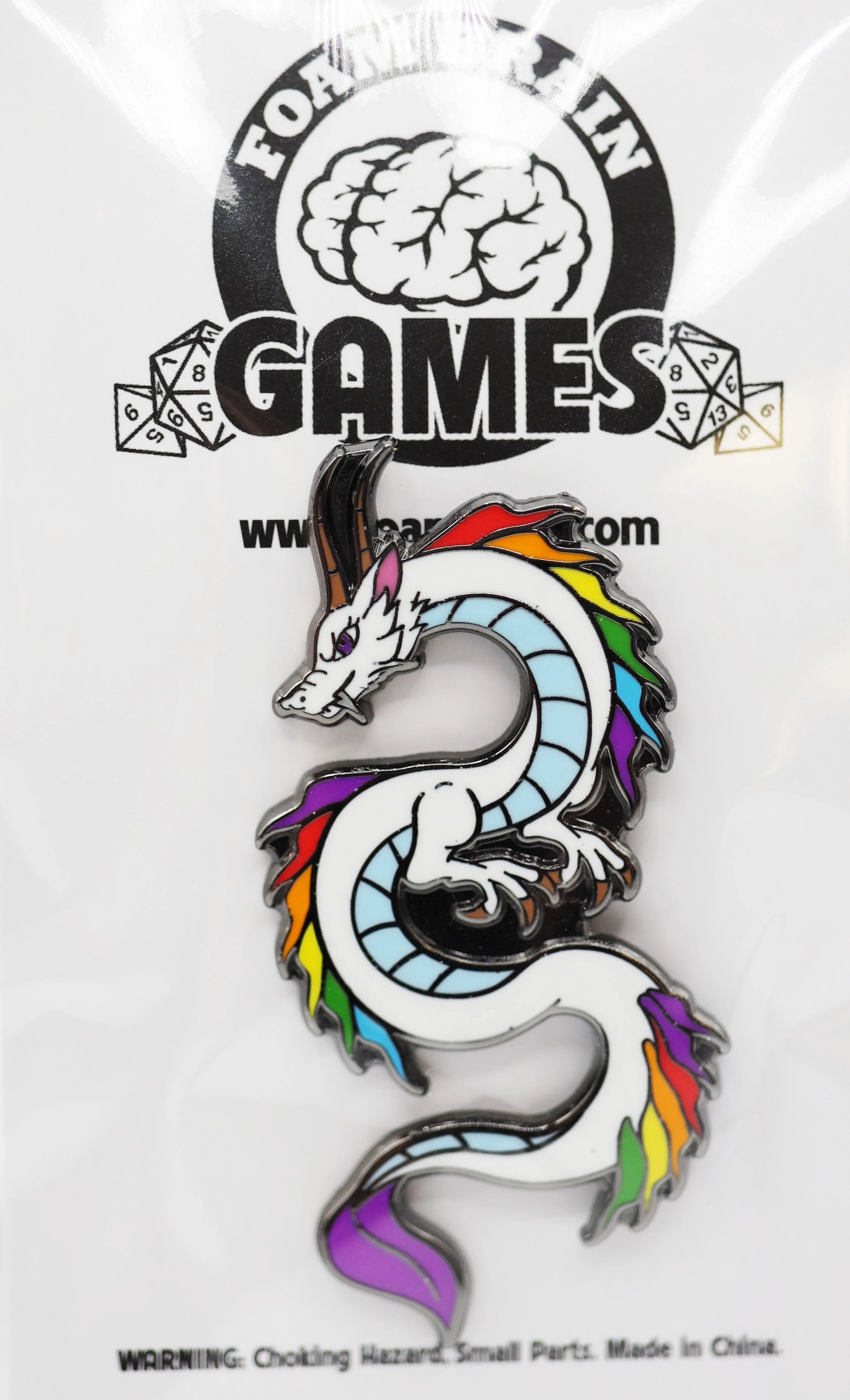 Pride Dragon Pins - Rainbow Pins Foam Brain Games    | Red Claw Gaming