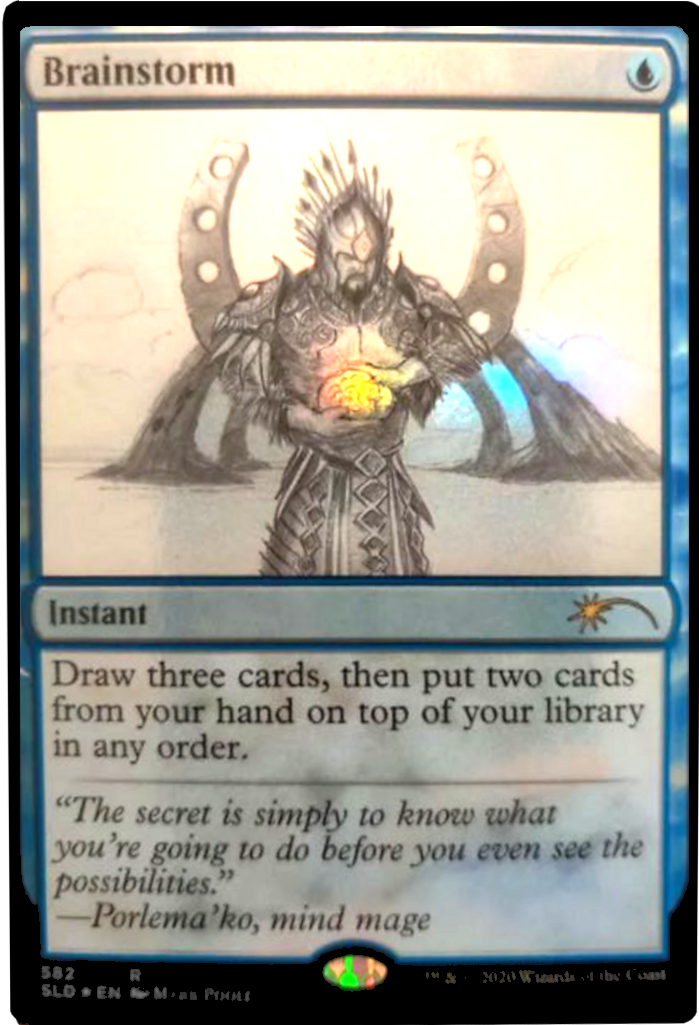 Brainstorm (Sketch) [Secret Lair Drop Promos] MTG Single Magic: The Gathering    | Red Claw Gaming