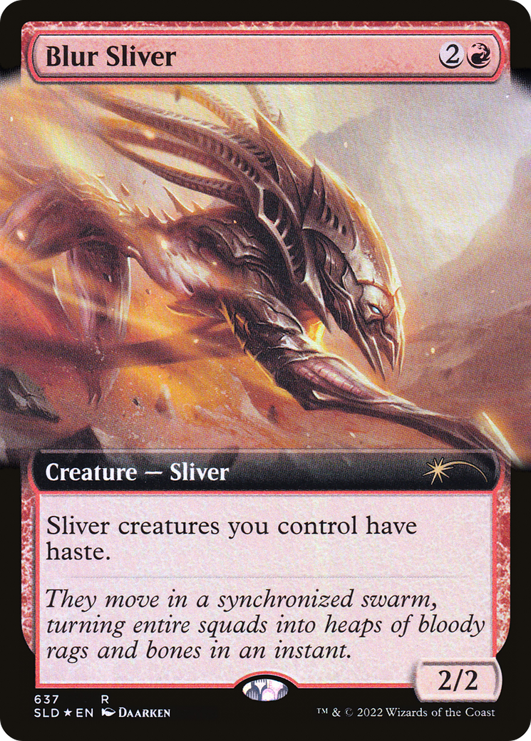 Blur Sliver (Extended Art) [Secret Lair Drop Promos] MTG Single Magic: The Gathering    | Red Claw Gaming