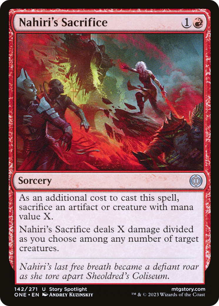 Nahiri's Sacrifice [Phyrexia: All Will Be One] MTG Single Magic: The Gathering    | Red Claw Gaming