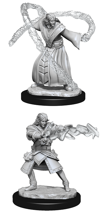DND UNPAINTED MINIS WV13 ELF WIZARD MALE Minatures Wizkids Games    | Red Claw Gaming