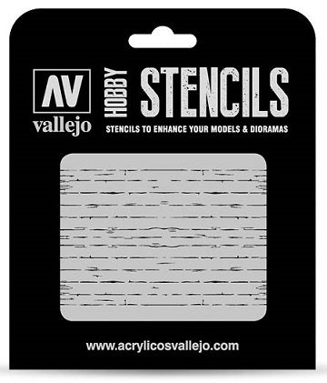 HOBBY STENCIL WOOD TEXTURE #1 Vallejo Stencil Vallejo    | Red Claw Gaming