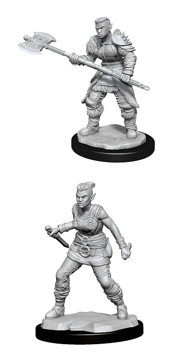 DND UNPAINTED MINIS WV13 ORC BARBARIAN FEMALE Minatures Wizkids Games    | Red Claw Gaming