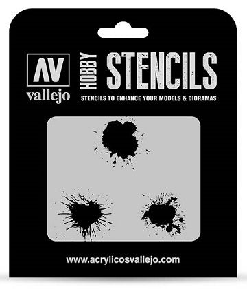 HOBBY STENCIL PAINT STAINS Vallejo Stencil Vallejo    | Red Claw Gaming