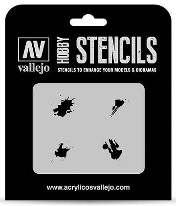 HOBBY STENCIL PETROL SPILLS Vallejo Stencil Vallejo    | Red Claw Gaming
