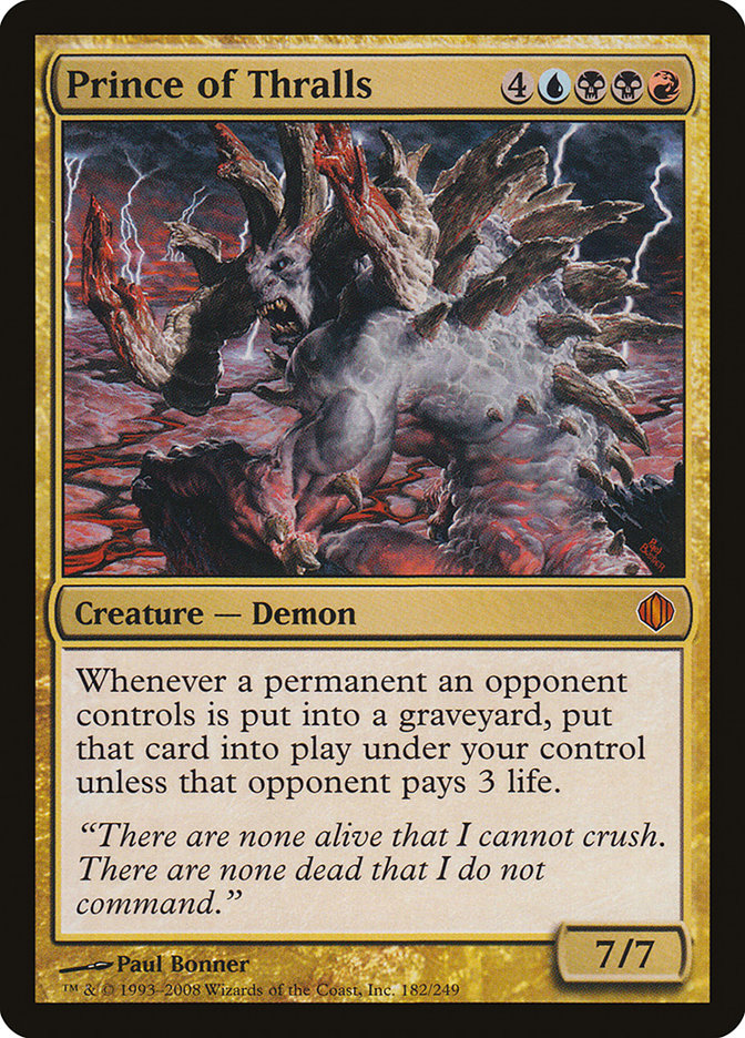 Prince of Thralls [Shards of Alara] MTG Single Magic: The Gathering | Red Claw Gaming