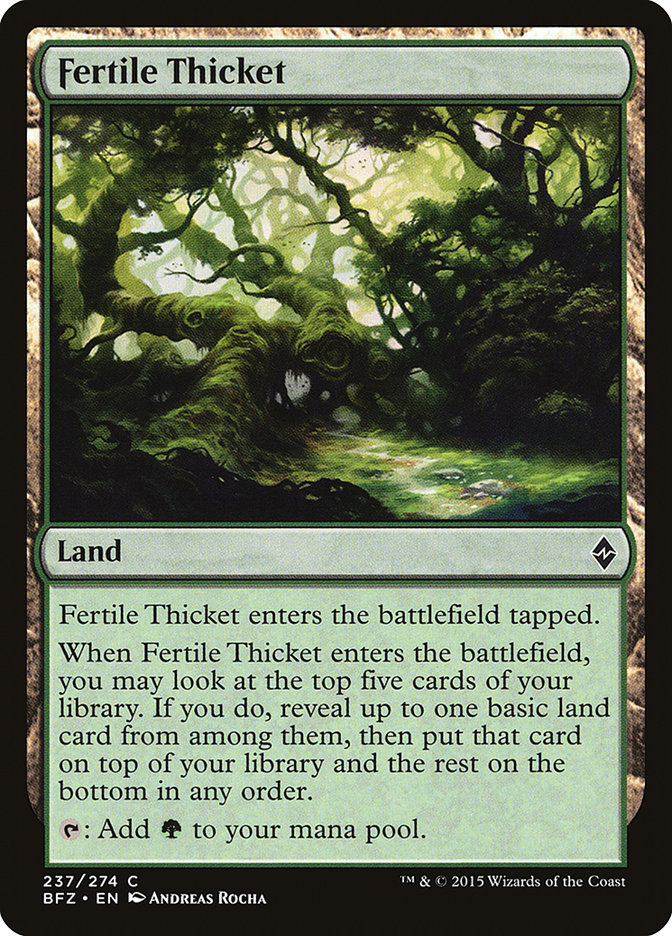 Fertile Thicket [Battle for Zendikar] MTG Single Magic: The Gathering | Red Claw Gaming