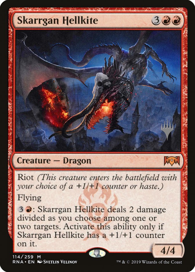 Skarrgan Hellkite (Promo Pack) [Ravnica Allegiance Promos] MTG Single Magic: The Gathering | Red Claw Gaming