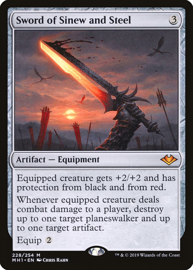 Sword of Sinew and Steel [Modern Horizons] MTG Single Magic: The Gathering    | Red Claw Gaming