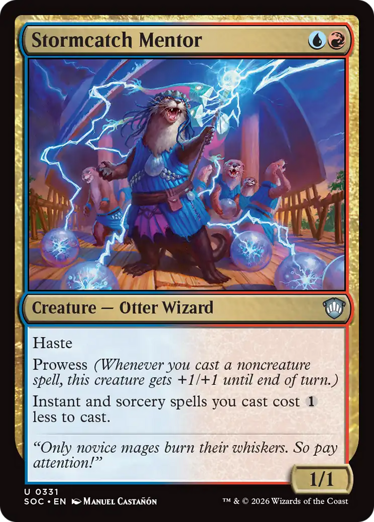 Stormcatch Mentor [Secrets of Strixhaven Commander] MTG Single Magic: The Gathering | Red Claw Gaming