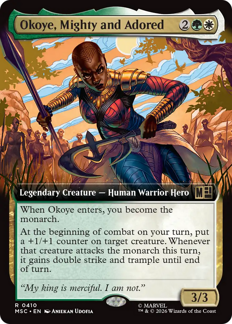 Okoye, Mighty and Adored (Extended Art) [Marvel Super Heroes Commander] | Red Claw Gaming