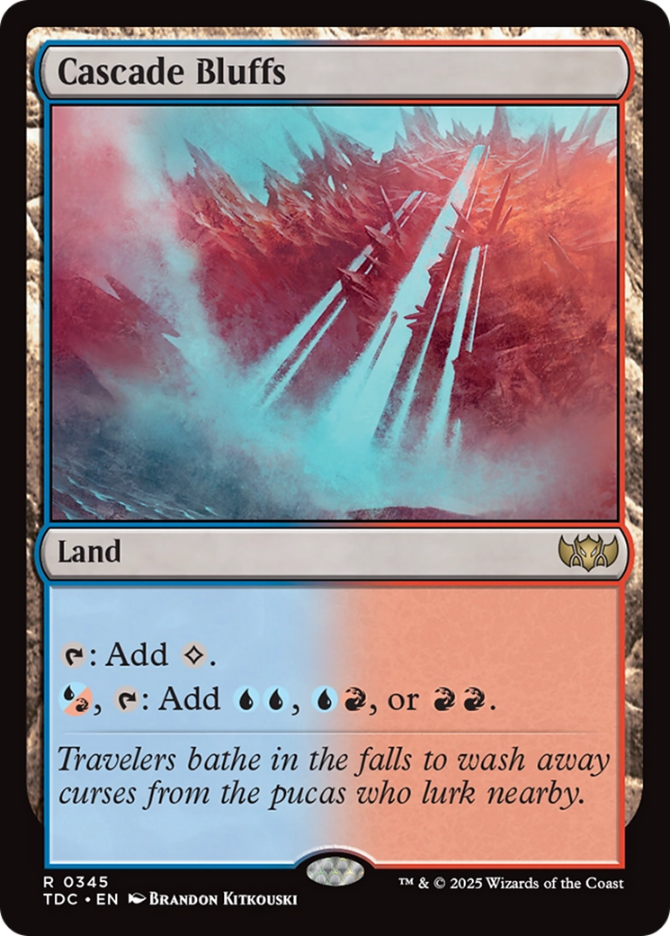 Cascade Bluffs [Tarkir: Dragonstorm Commander] MTG Single Magic: The Gathering | Red Claw Gaming